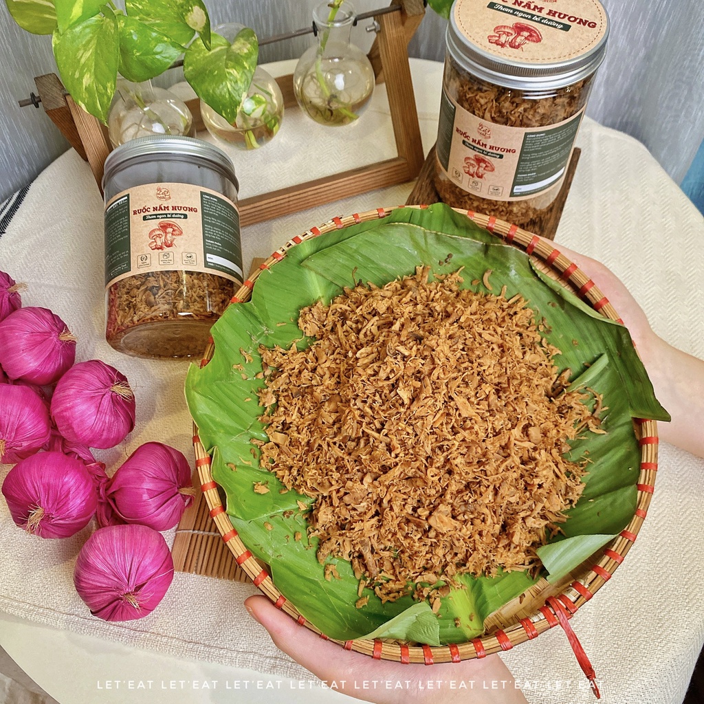 Ruốc Nấm Hương Chay Nhà Làm  Chà Bông Nấm Hương 300Gr