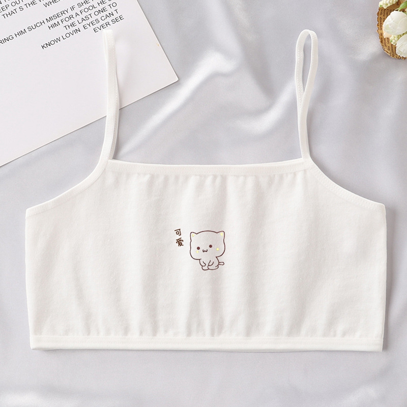 Áo Lót Mềm Thiết Kế Đáng Yêu Thoáng Khí Cho Bé Gái 7-10 Tuổi