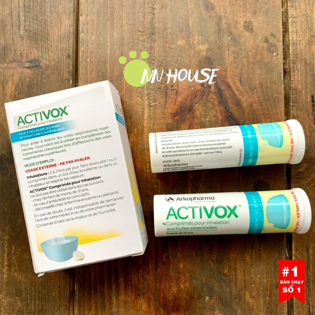 Viên xông mũi họng Activox Arkopharma 20 viên sát khuẩn,xông giải cảm từ tinh dầu oải hương,hương thảo,cỏ xạ hương đỏ