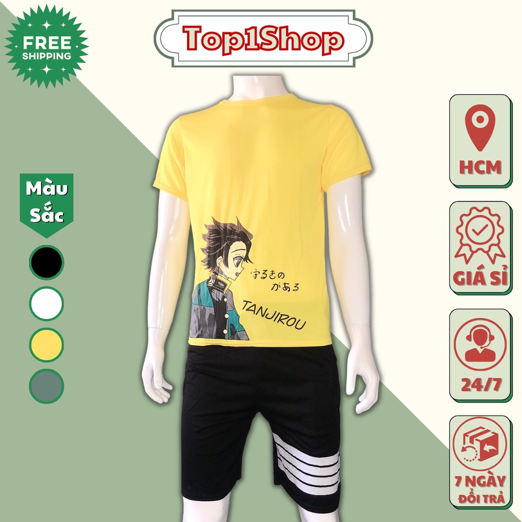 Set Bộ Quần Áo Thể Thao Nam Lưới Mè TANJIROU TOP1SHOP Kèm Ảnh Thật