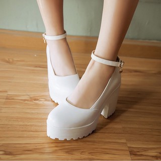 [ SẴN HÀNG - lẻ size ] Giày cao gót lolita 2 màu trắng đen