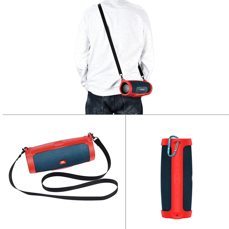 Hộp Silicon Mềm Chống Sốc Có Dây Đeo Và Móc Khóa Cho Loa Bluetooth Charge4