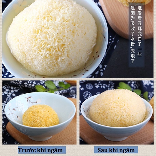 Nấm tuyết vàng không tẩy 250G/ Ngân nhĩ