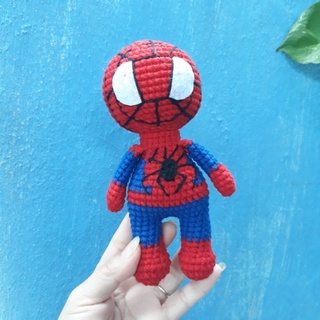 handmade_ thú bông hình siêu nhân nhện móc len