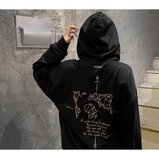 Hoodie nỉ lót lông Atlas - ẢNH THẬT