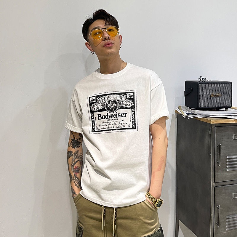 Áo Thun Nam Tay Ngắn In Hình Phong Cách Retro