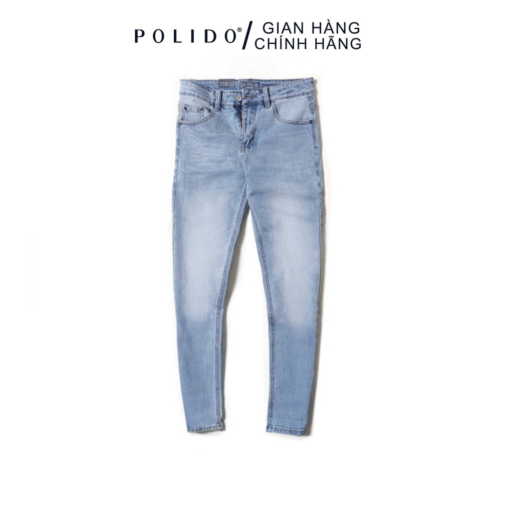 Quần Jeans Nam Trơn CEFFYLO Màu Xanh Nhạt Mạnh Mẽ Bụi Bặm