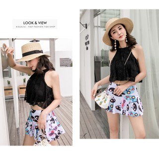 Váy bơi rời cổ yếm