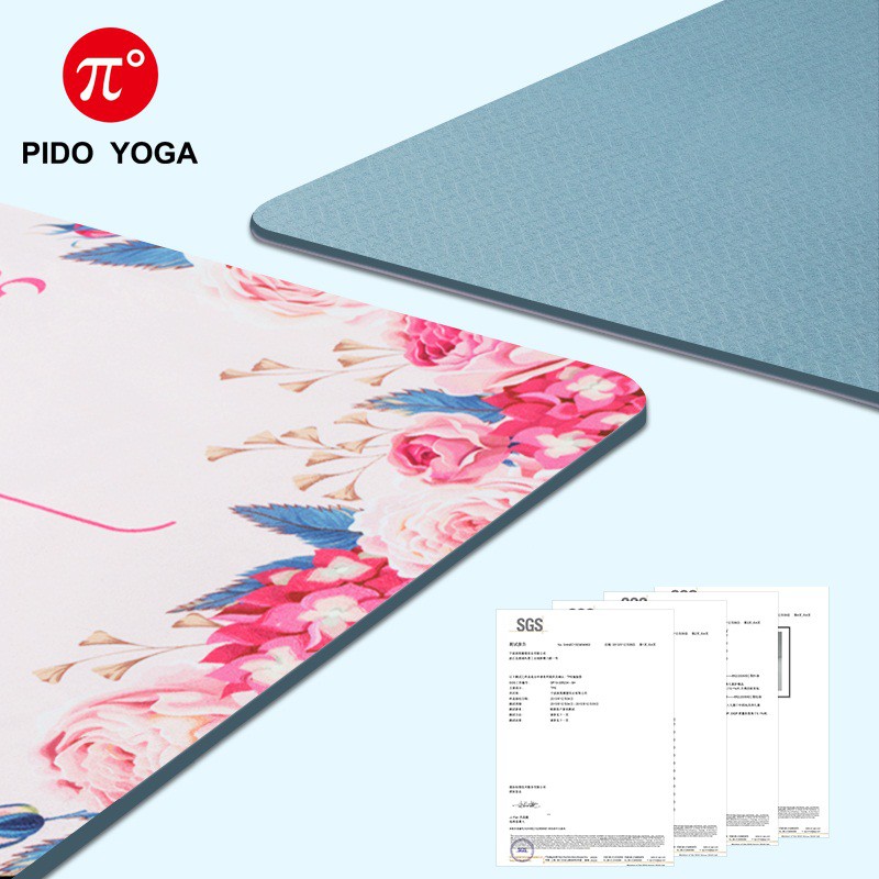 Thảm tập Yoga PIDO Họa tiết 6mm Cao Cấp -Tặng kèm túi đựng