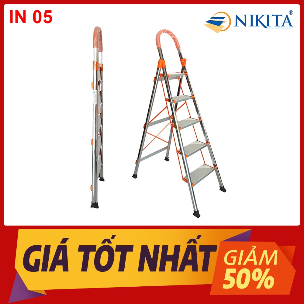 Thang ghế Inox gia đình - xếp gọn - Chính hãng NIKITA 2022