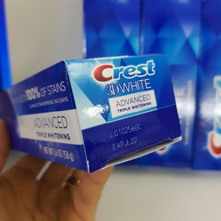 KEM ĐÁNH RĂNG CREST 3D WHITE AVANCED WHITENING 158GR