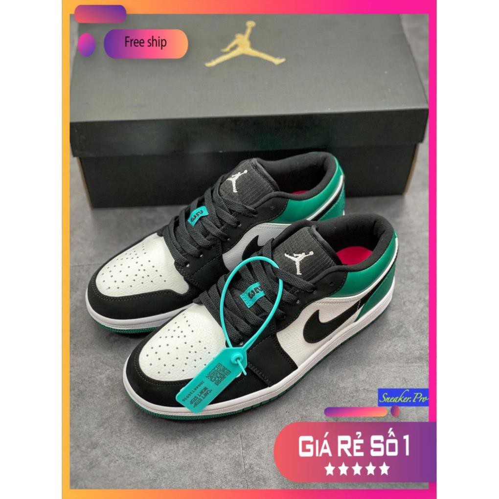 (FULL BOX) Giày thể thao AIR Jordan 1 Low White Black Mystic Green siêu đẹp cho nam và nữ siêu đẹp GIẢM GIÁ 20 % !!!