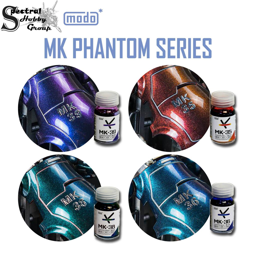 Sơn mô hình Modo color paint Phantom Red Blue Gold Green Purple MK35-39 series