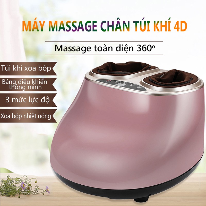 Máy Matxa Chân Đa Năng Thế Hệ Mới, Máy Matxa Bàn Chân - Túi khí đa chức năng để massage chân, máy massage  trắng và hồng