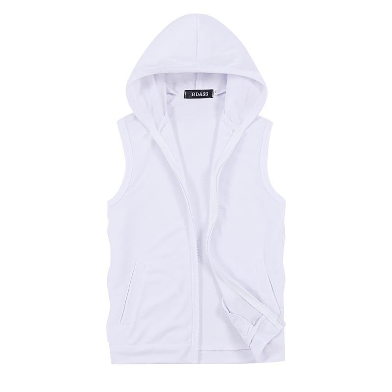 Bán Chạy!F & X Áo Khoác Hoodie Sát Nách Mỏng Có Khóa Kéo Phong Cách Thể Thao Thời Trang Mùa Hè Cho Nam