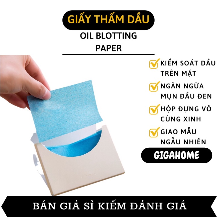 Giấy Thấm Dầu GIGAHOME Hộp Giấy Thấm Dầu Da Mặt 50 Tờ, Giữ Da Sạch, Không Bị Bã Nhờn 7305