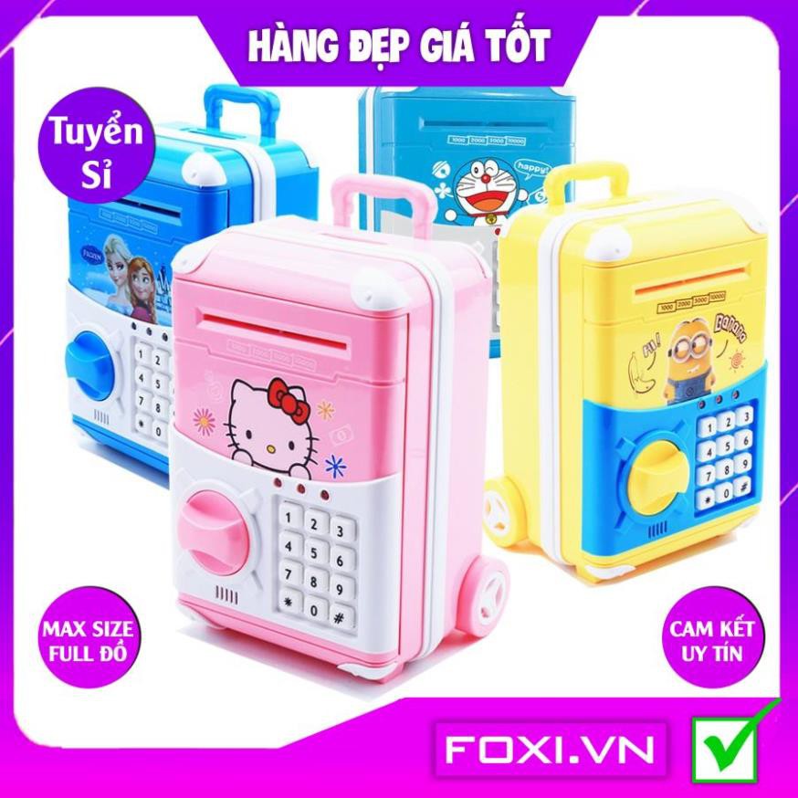 Đồ Chơi Két Sắt Vân Tay Điện Tử Mini Tiết Kiệm Tiền-Siêu Dễ Thương-Ống Heo Quà tặng giúp bé học cách tiết kiệm tiền