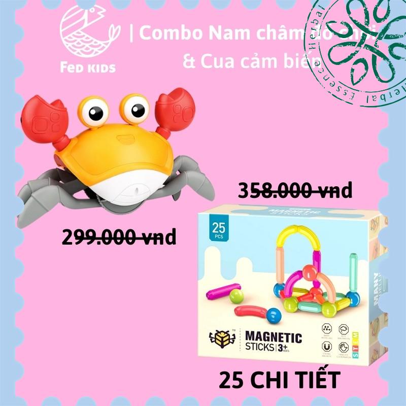 Combo cua cảm biến và nam châm ghép hình, giải trí, trí tuệ, giúp trẻ vui chơi quên điện thoại - FED KIDS