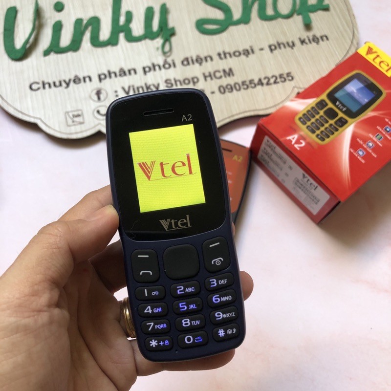 [Mã ELFLASH5 giảm 20K đơn 50K] Điện thoại Vtel A2 số to chữ to 2sim 2sóng - Bảo hành chính hãng 12 tháng