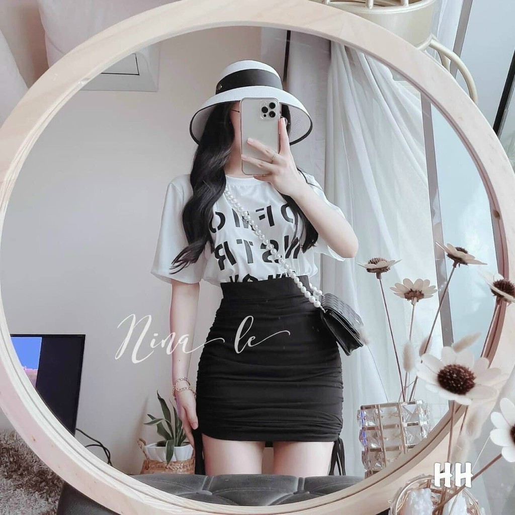 Chân váy rút 2 bên điều chỉnh dài ngắn ok | BigBuy360 - bigbuy360.vn