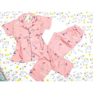 bộ lụa satin quần dài áo cộc
