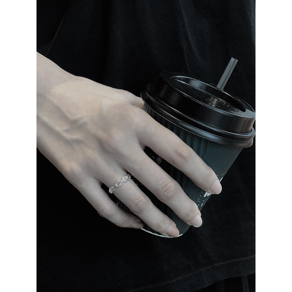 Nhẫn bạc dây xích - NN004