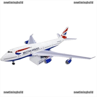 Bộ Thẻ Giấy 3D Tự Lắp Ráp Máy Bay Boeing 747 Tỉ Lệ 1: 144