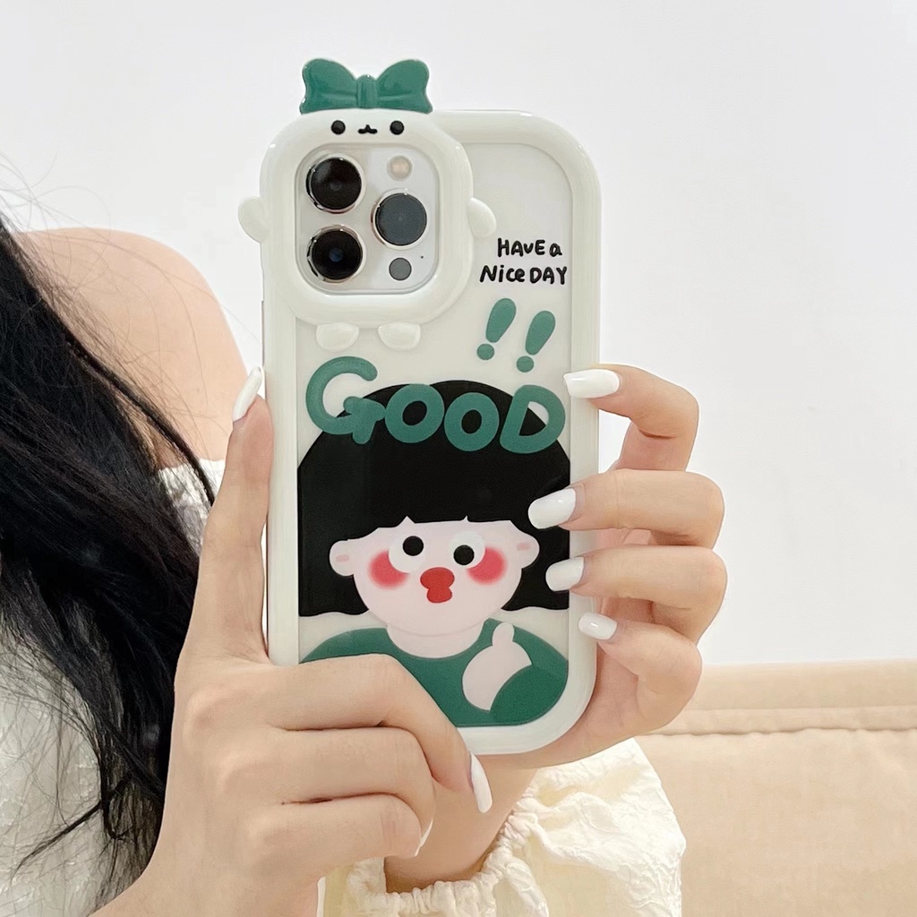 Ốp Điện Thoại Silicone Mềm Hình Cô Gái/Quái Vật Vui Nhộn 2 Trong 1 Cho iPhone 13 12Promax xsmax 11 xr 13PRO