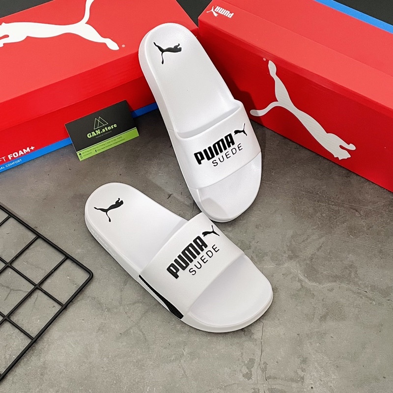 Dép Đúc Puma Trắng - Dép Quai Ngang Chống Thấm Sang Đẹp