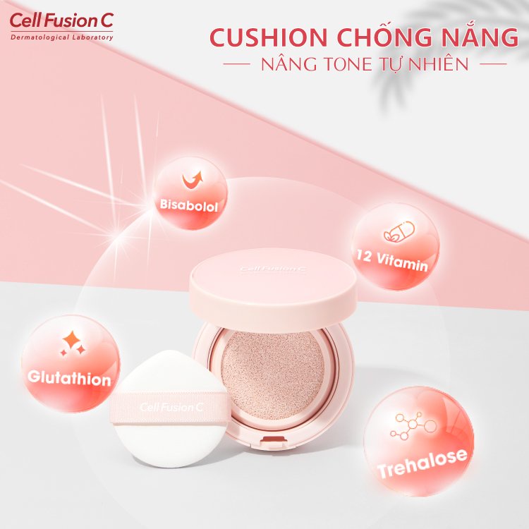 [VỎ HỘP BẠC MÀU] Phấn Nước Chống Nắng Dưỡng Trắng Nâng Tone Da Cell Fusion C Toning Sun Cushion SPF50+/PA++++ (13g)