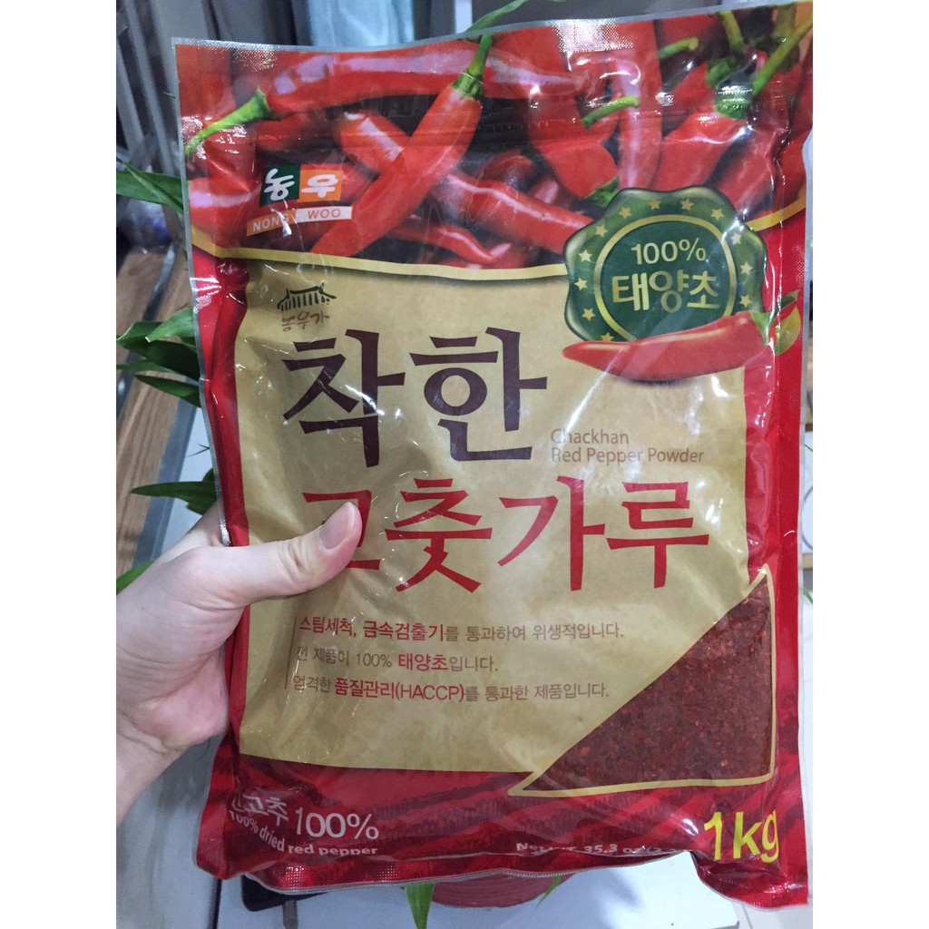 BỘT ỚT HÀN QUỐC NONG WOO 1KG - ỚT BỘT LÀM KIM CHI