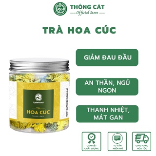 Trà hoa cúc vàng THÔNG CÁT Hoa cúc sấy khô nguyên bông giúp ngủ ngon, thải độc, thanh nhiệt, detox cơ thể