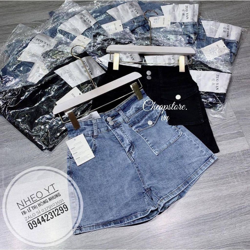 [Có video cận cảnh] Quần sooc bò, quần jean nữ túi hộp co giãn đủ size B003 | BigBuy360 - bigbuy360.vn
