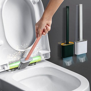 Cọ toilet bồn cầu silion có hộp đựng dán tường kiểu mới