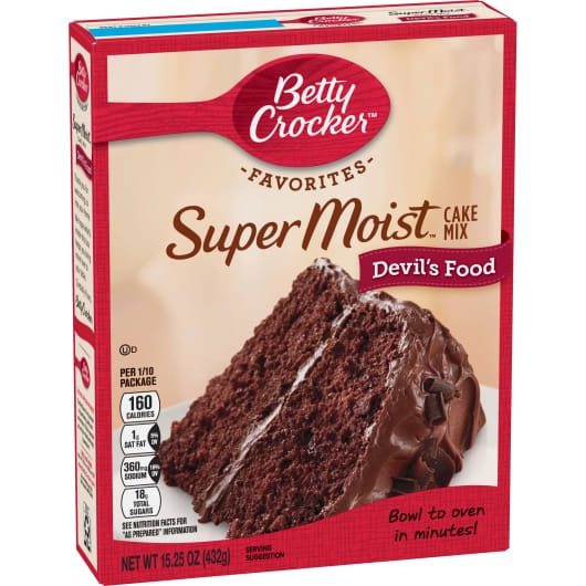 Bột Làm Bánh Pha Sẵn Betty Crocker Super Moist Favorites Devil's Food Cake Mix (Hộp 432gr) - USA