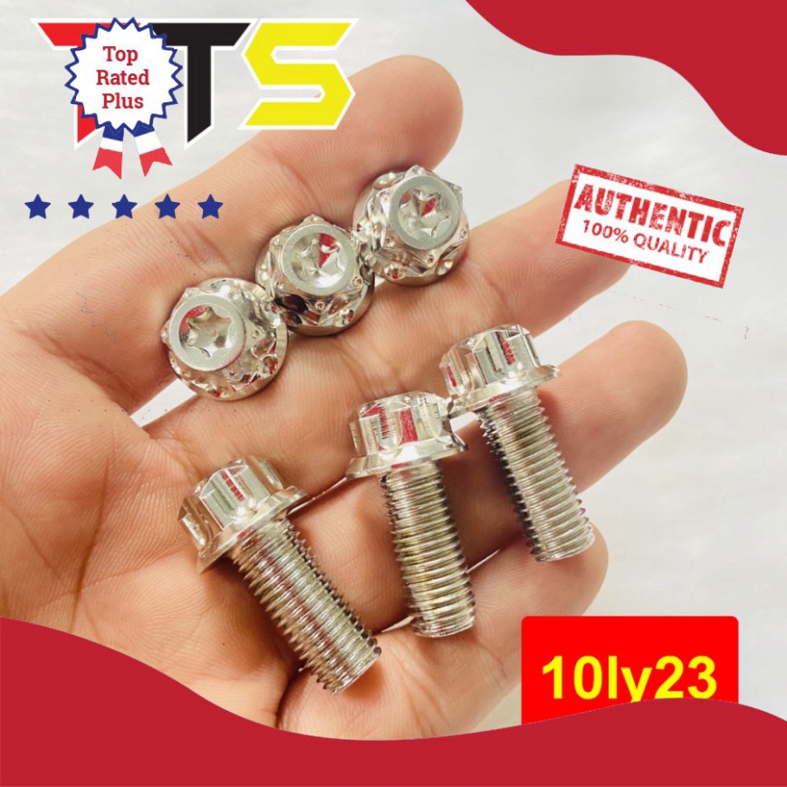 Ốc SALAYA 10LY trụ bông full size lắp chân gương, heo dầu, chân phuộc, treo pô xe số