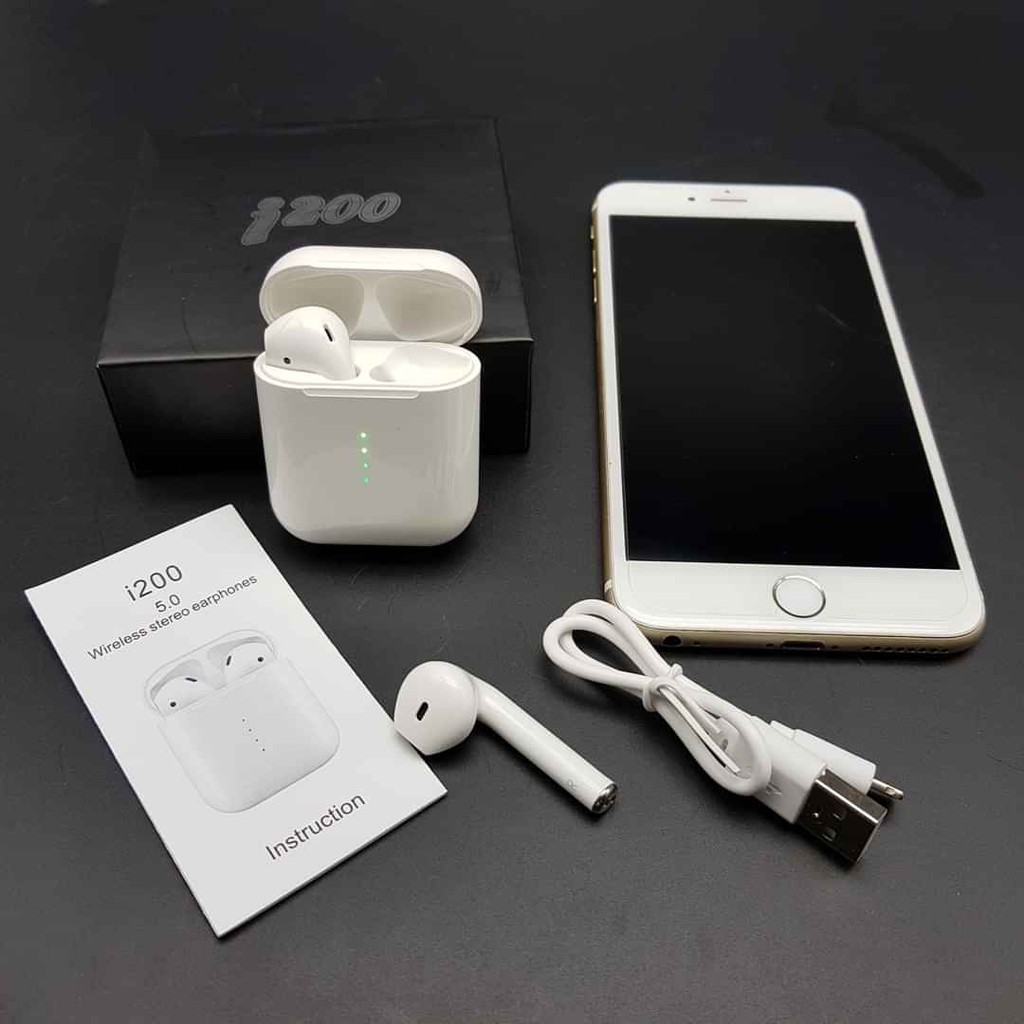 Tai Nghe Bluetooth không dây i7s, i12, i200 - Loại 2 tai nghe âm thanh CỰC HAY | BigBuy360 - bigbuy360.vn