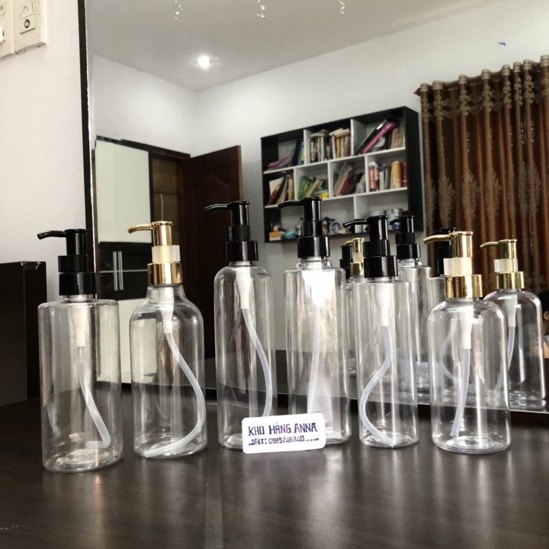 CHAI NHỰA ĐỰNG SỮA TẮM XỊT GIỌT - CHAI PET VÒI NHẤN PUMP CHIẾT DẦU GỘI MỸ PHẨM 300ml / 250ml 200ml / 150ml 100ml / 50ml