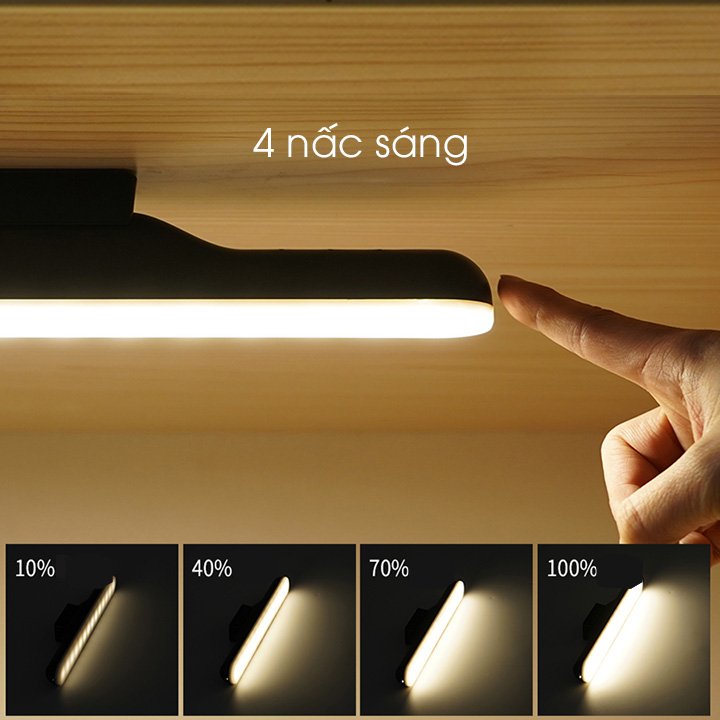 [LOẠI TỐT] Đèn led 2in1 treo tường tích điện ,gắn bàn học , bàn làm việc, hỗ trợ ánh sáng chụp ảnh , không cần khoan