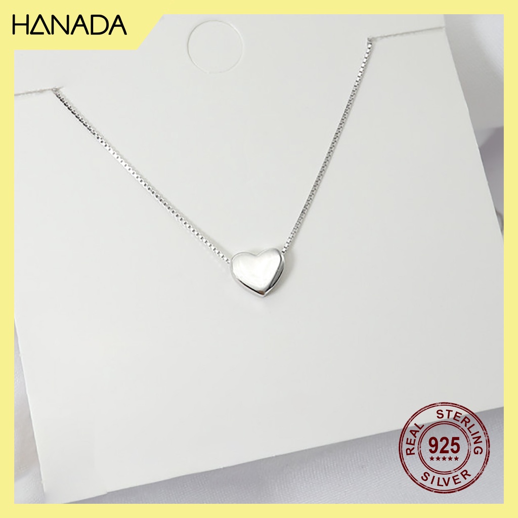 Dây Chuyền Bạc 925 Hanada N-0-S-0132 Trái Tim Phồng F4