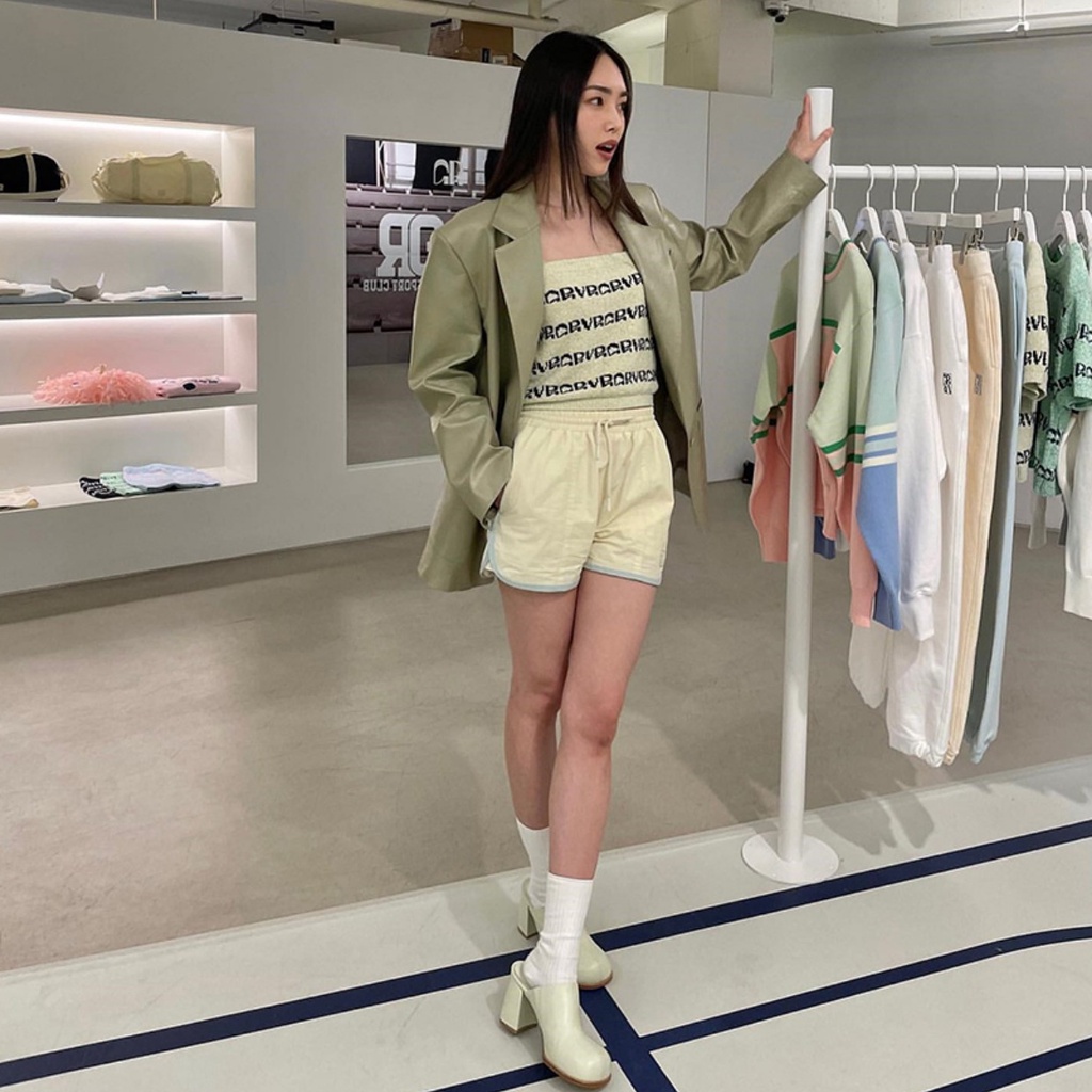 Áo ống SUXI màu sắc tương phản phong cách Hàn Quốc quyến rũ dành cho nữ