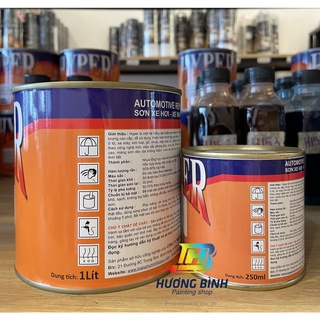 Sơn HYPER 2K  màu Đen tự Bóng H400 2 thành phần (1,25L)
