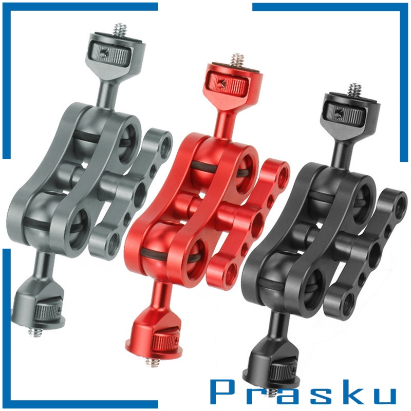 [PRASKU]CNC 360 Arm Hand Extension Adapter Double Ballheads for Gopro Hero