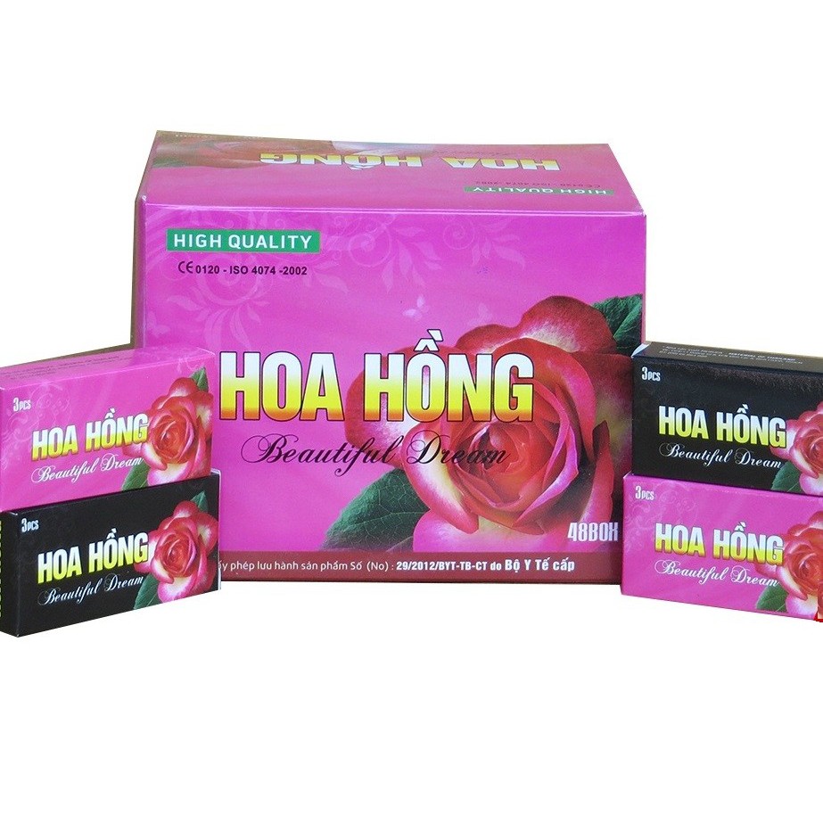 Bao Cao Su Hoa Hồng ( Hộp 120 Cái )