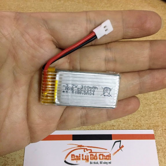 [RUBYRC] Pin Lipo chính hãng 3.7V dung lượng 300mAh dành cho máy bay V911S tại RUBYRC