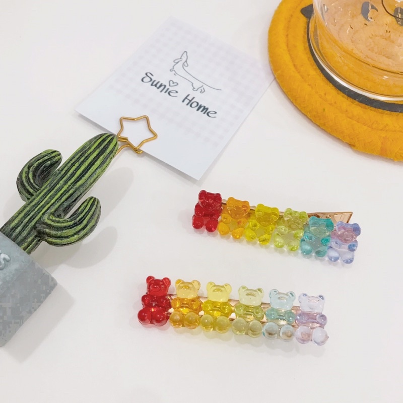 Kẹp Tóc Hình Kẹo Dẻo 6 Gấu Gummy Bear