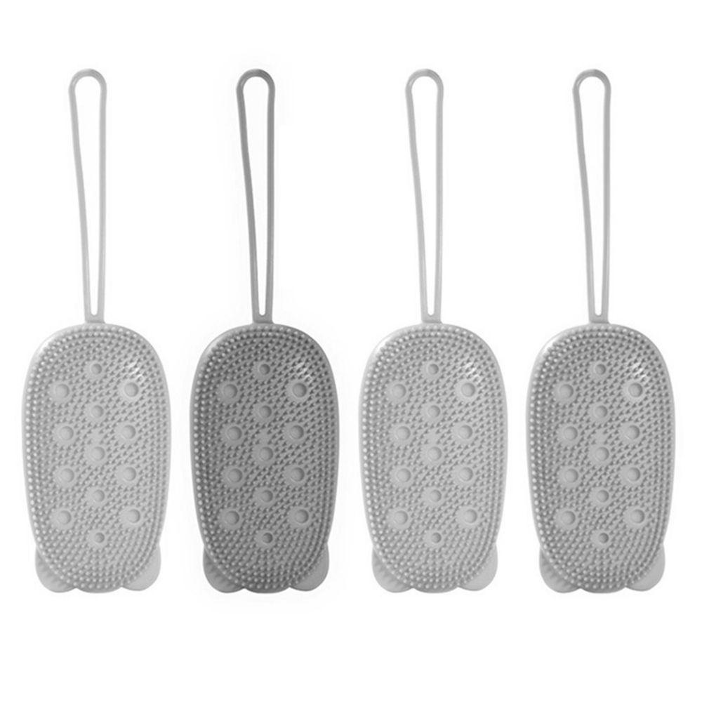 Bàn Chải Silicone Hai Mặt Dùng Mát Xa Da Đầu Làm Sạch Sâu Tiện Dụng