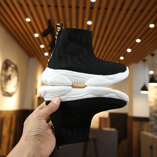 Giầy boot chun len cổ cao cho bé trai bé gái phong cách Hàn Quốc