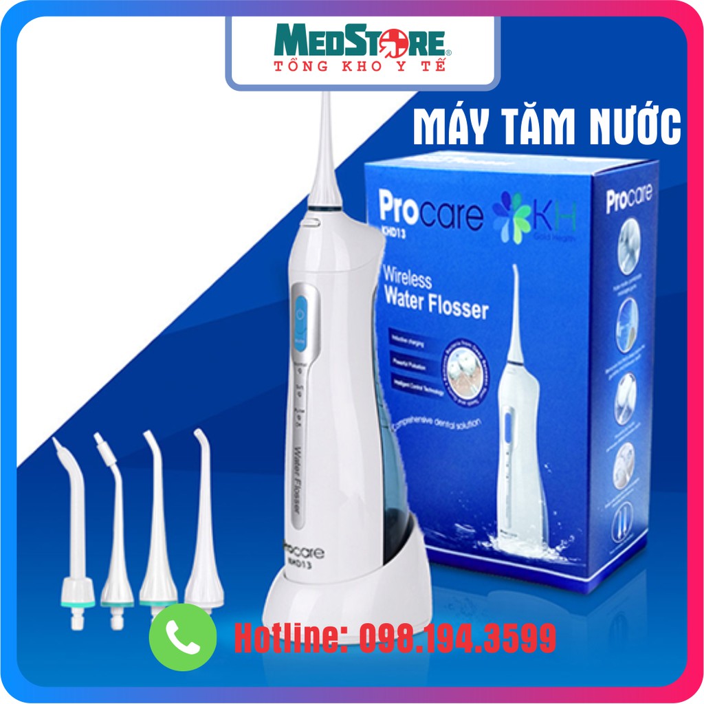 Máy tăm nước du lịch cầm tay sạc không dây Procare KHD13