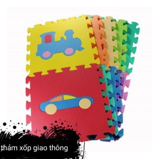 Rẻ vô địch ( thảm xốp 10 tầm hình phương tiện giao thông,) 30*30 dày 1cm
